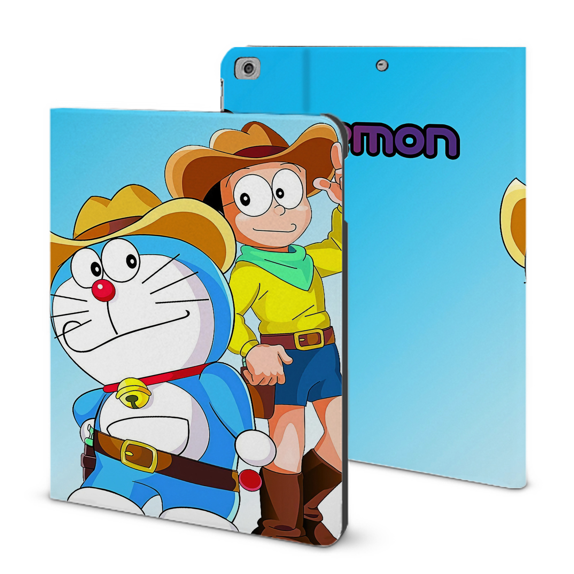 （画像用） ドラえもん Doraemon IPad ケース ブック型 PUレザー TPU 耐衝撃 軽量 薄型 ペン収納なし 全面保護 IPad 各モデル対応